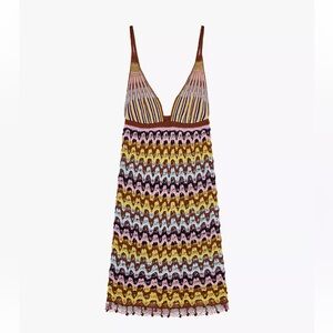 Zara Colorful Knit crochet dress